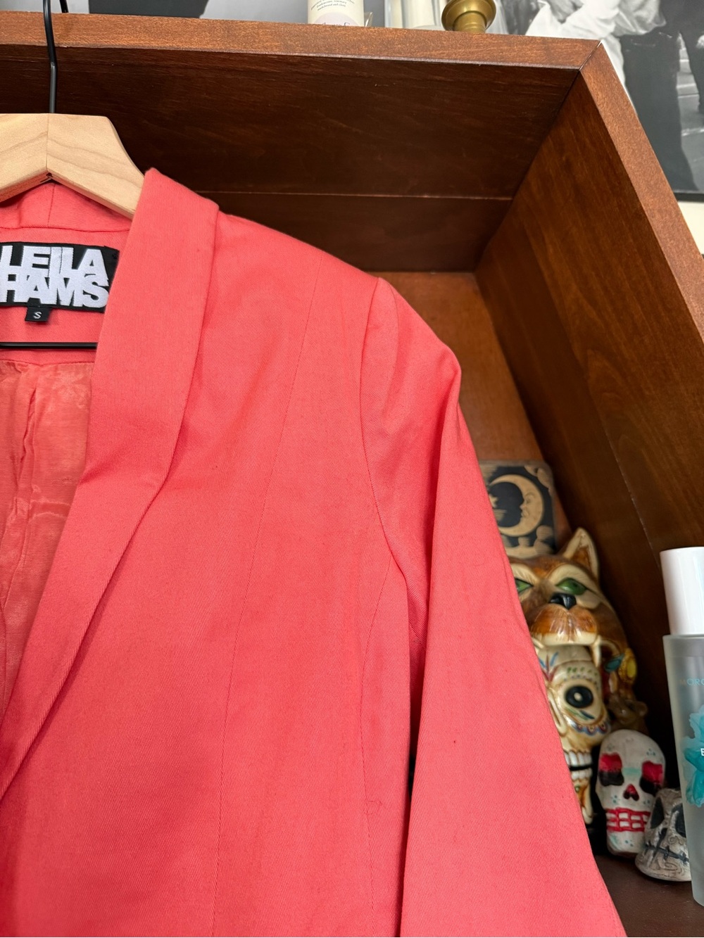 Leila Shams - Single-Button Blazer - Coral Pink - Women’s Small